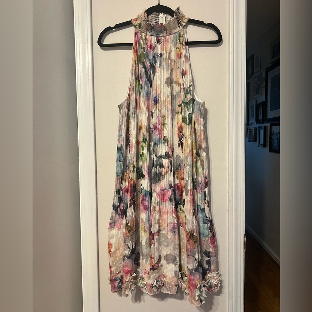 Alex Marie Cream Halter Sundress for Wedding Guest